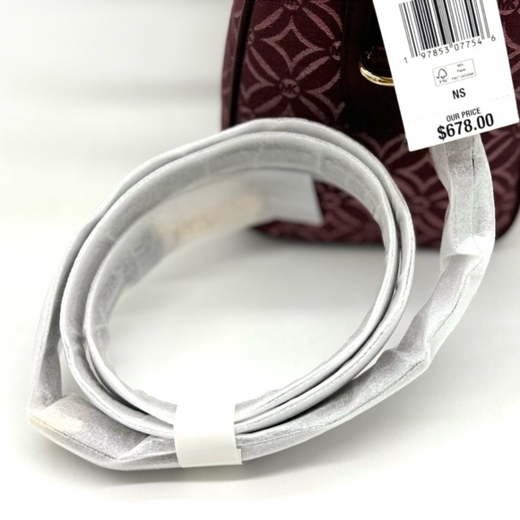 Michael Kors Medium Travel Duffle Satchel Bag Ox Blood Multi - Picture 9 of 11